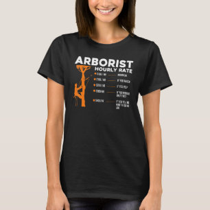 Arborist Time Price $100h Minimum Lumberjack Clim T-Shirt