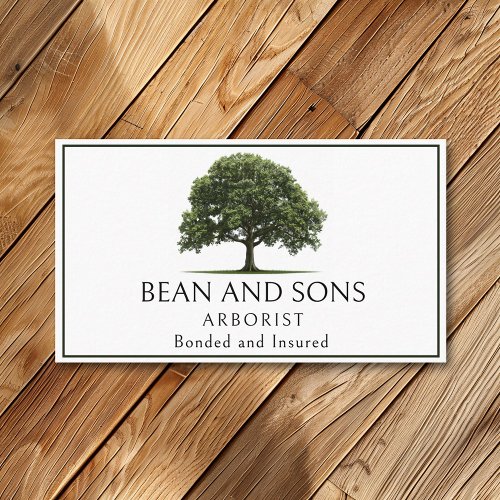 Arborist Tree Removal Trimming Landscaping Service Business Card