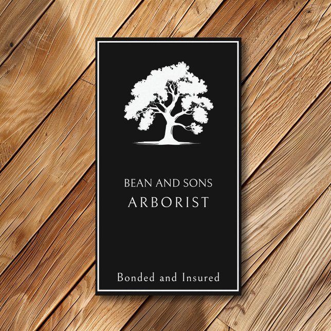 Arborist Tree Removal Trimming Landscaping Service Business Card (Creator Uploaded)