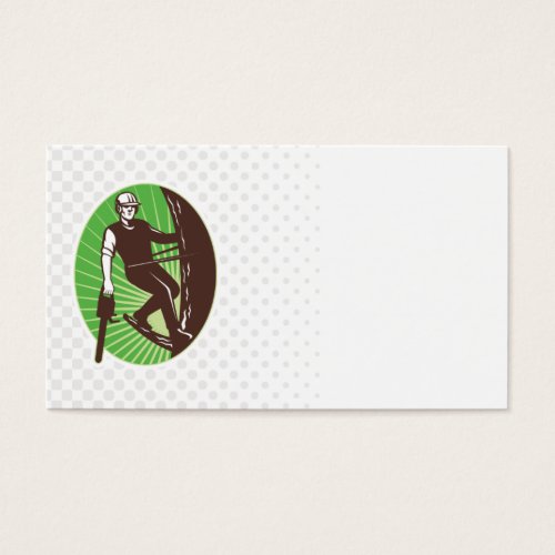 arborist tree surgeon agriculturist chainsaw business card template