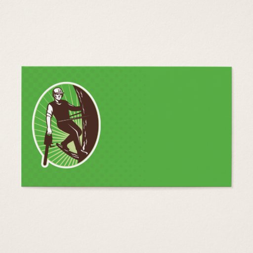 Customizable arborist tree surgeon agriculturist chainsaw business card templates