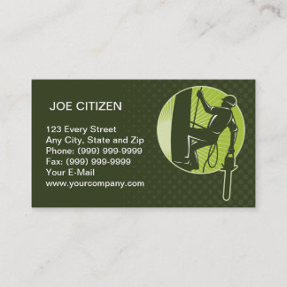 arborist tree surgeon agriculturist chainsaw business card