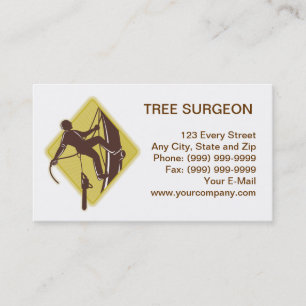 arborist tree surgeon agriculturist chainsaw business card