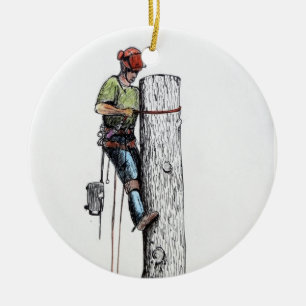 Arborist Tree Surgeon Ceramic Ornament