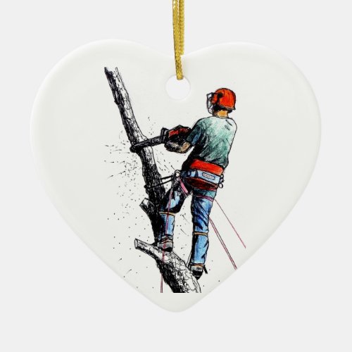 Arborist Tree Surgeon Ceramic Ornament