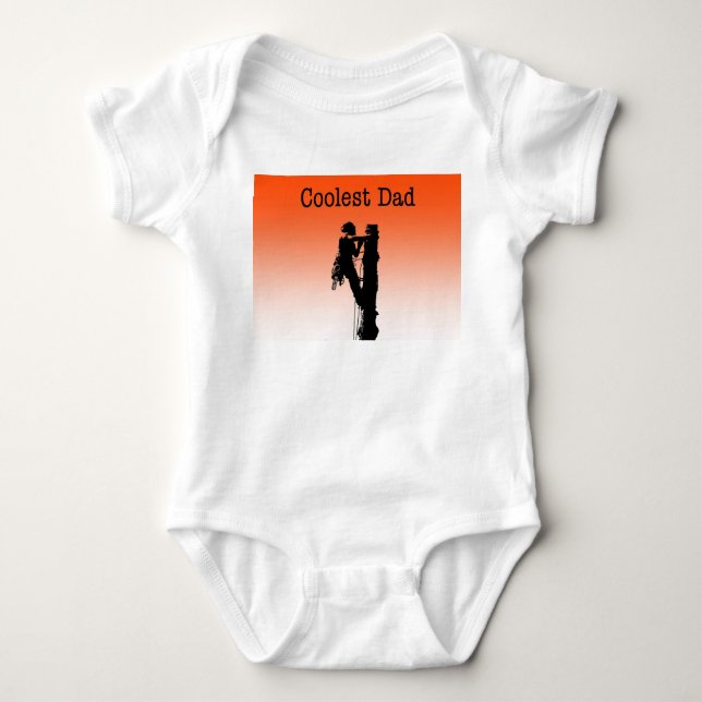  Arborist Tree Surgeon chainsaw baby Baby Bodysuit (Front)