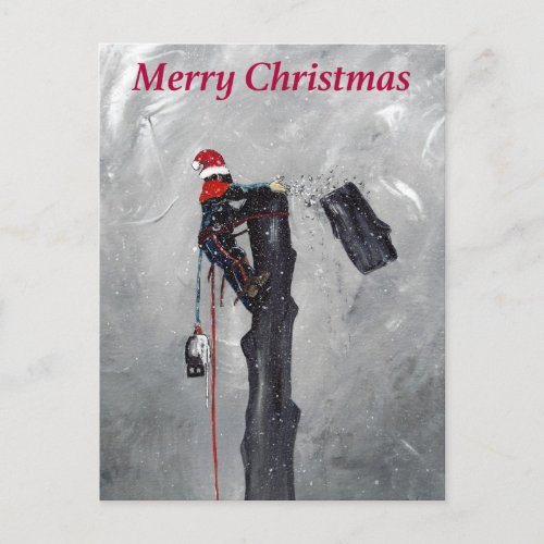 Arborist tree surgeon christmas card