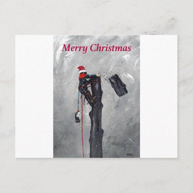 Arborist tree surgeon christmas card (Front)