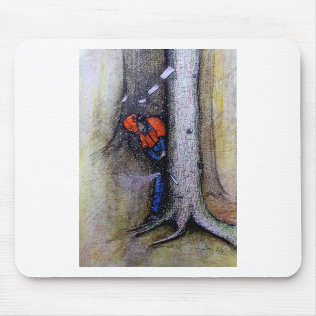 Arborist tree surgeon husqvarna mouse pad (Front)