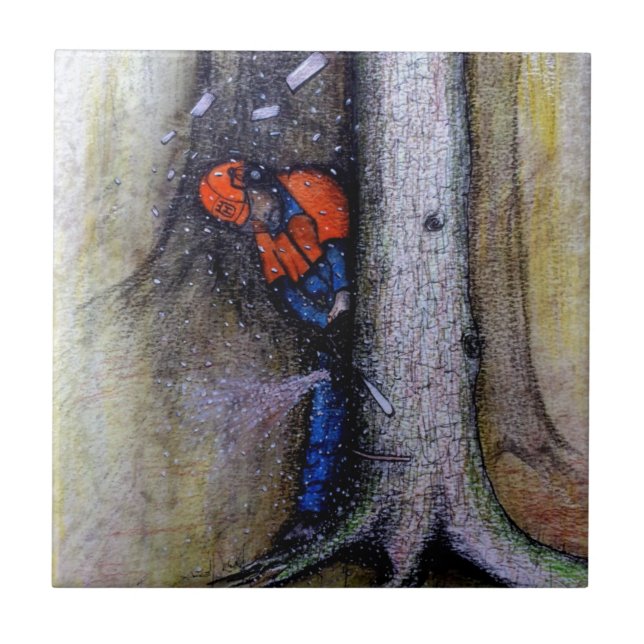 Arborist tree surgeon husqvarna tile (Front)