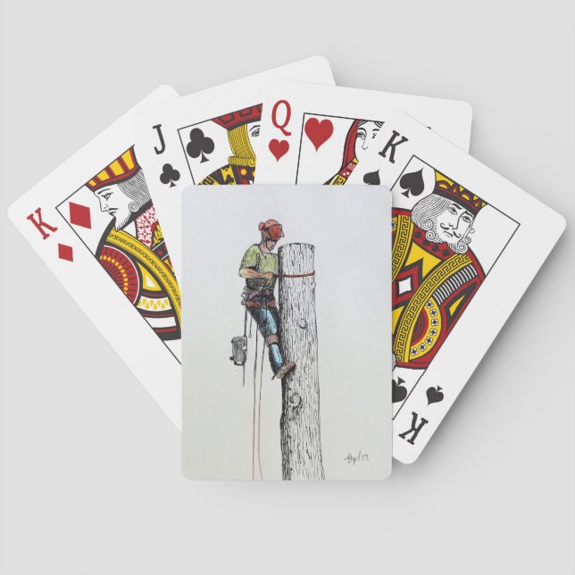 Arborist Tree Surgeon Poker Cards (Back)