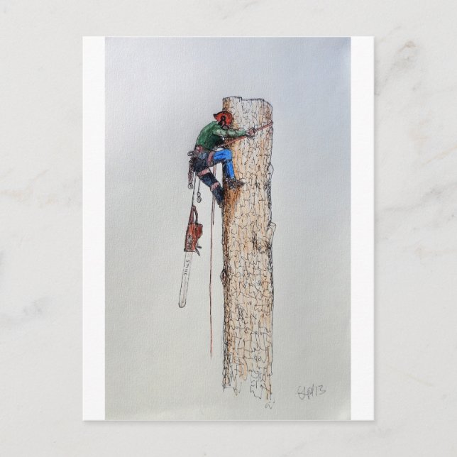 Arborist Tree Surgeon Postcard (Front)
