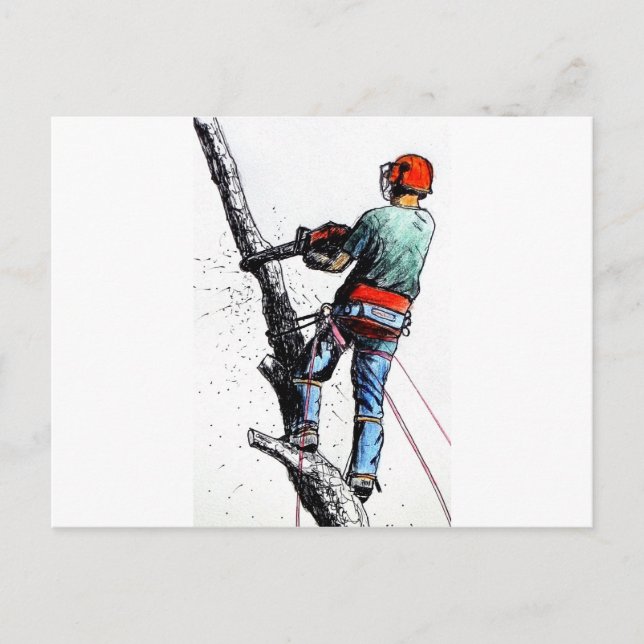 Arborist Tree Surgeon Postcard (Front)