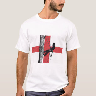 Arborist Tree Surgeon St Georges Cross Chainsaw T-Shirt