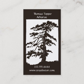 Arborist Tree Trimmer Business Card by debinSC at Zazzle