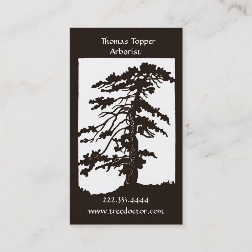 Customizable Arborist Tree Trimmer Business Card