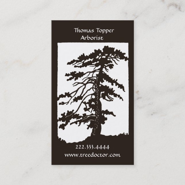 Arborist Tree Trimmer Business Card (Front)