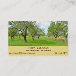 Arborist tree trimming service modern design business card