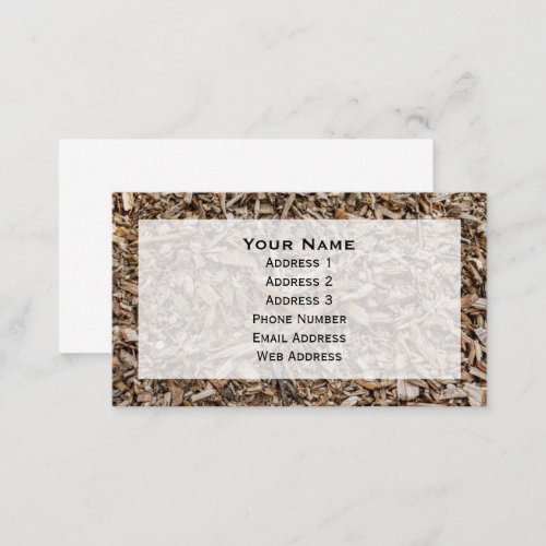 Arborist Wood Chips Background Business Card