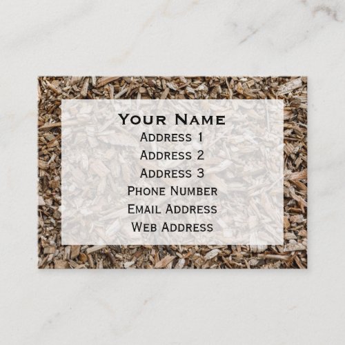 Arborist Wood Chips Background Business Card