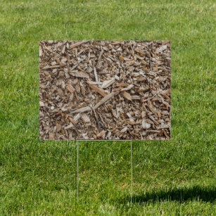 Arborist Wood Chips Background Sign