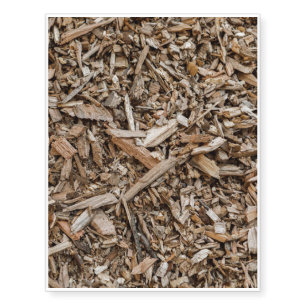 Arborist Wood Chips Background Temporary Tattoos