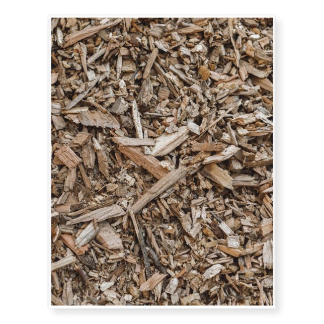 Arborist Wood Chips Background Temporary Tattoos (Front)