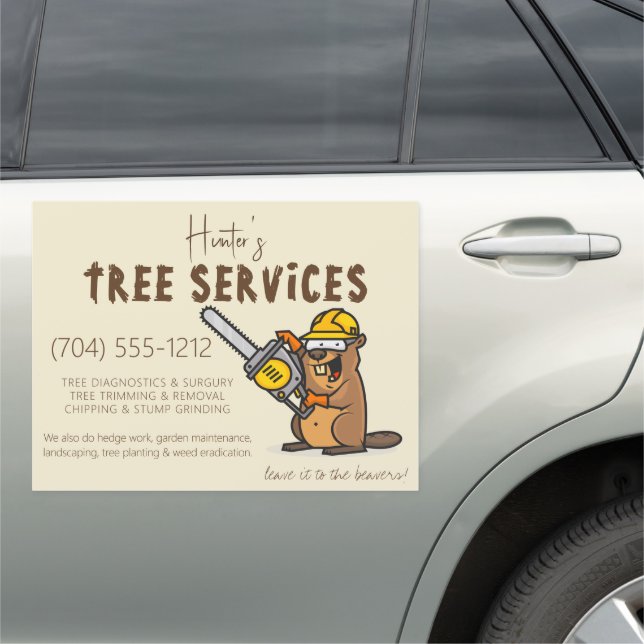 Arborists Forest Tree Care Landscaping Car Magnet (In Situ)