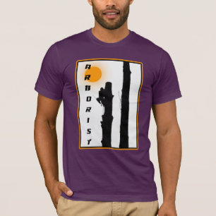 Arborists T shirt: Rising sun silhouette climber T-Shirt