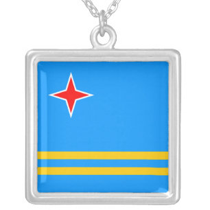 Arbua Flag Silver Plated Necklace