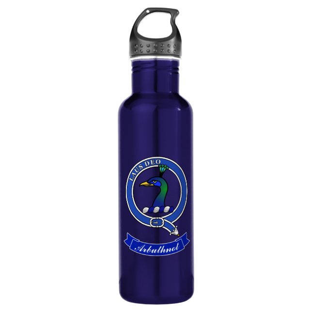Arbuthnot Clan Badge Personalized Stainless Steel Water Bottle (Front)