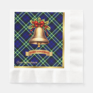 Arbuthnot Personalized Tartan Christmas Napkins