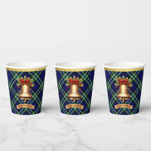 Arbuthnot Personalized Tartan Christmas  Paper Cups