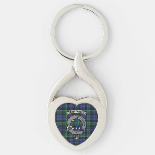 Arbuthnott Clan Badge Silver Metal Key Ring