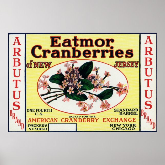 Arbutus Eatmor Cranberries Brand Poster (Front)