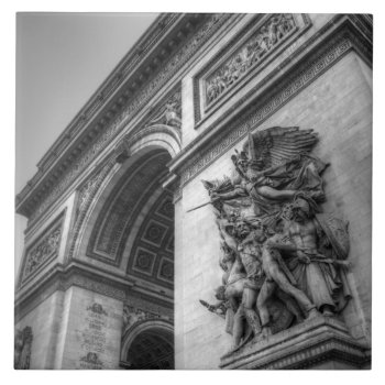Arc De Triomphe B/w Ceramic Tile by JLPhotographs at Zazzle