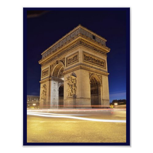 Arc de Triomphe de ltoile in Paris night shot Photo Print