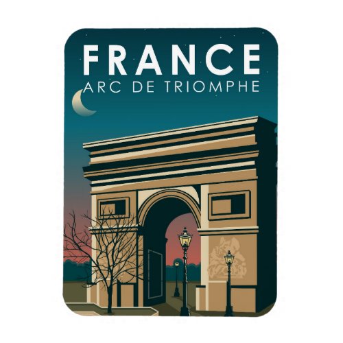 Arc de Triomphe France Retro Travel Art Vintage Magnet
