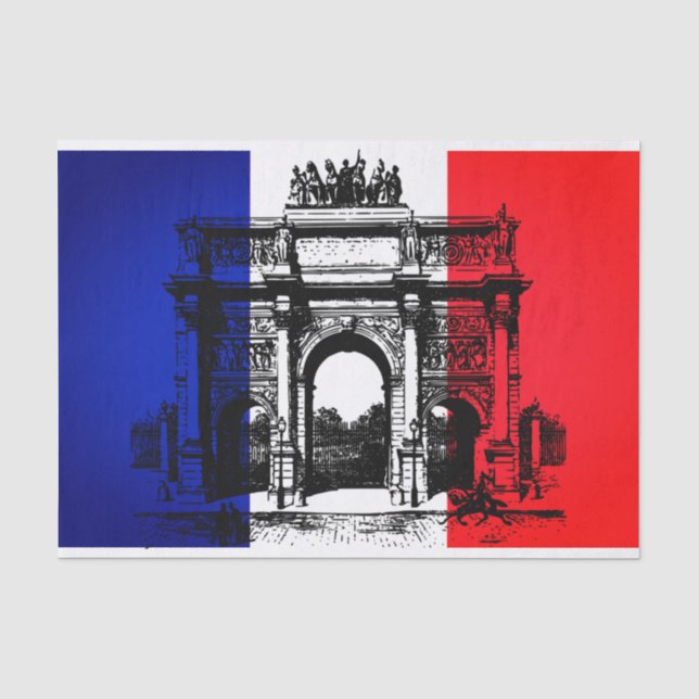 Arc de Triomphe France Tissue Paper (Front)