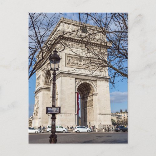 Arc de Triomphe in Paris France Postcard