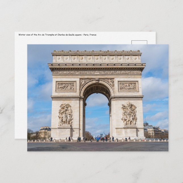 Arc de Triomphe in Paris, France Postcard (Front/Back)