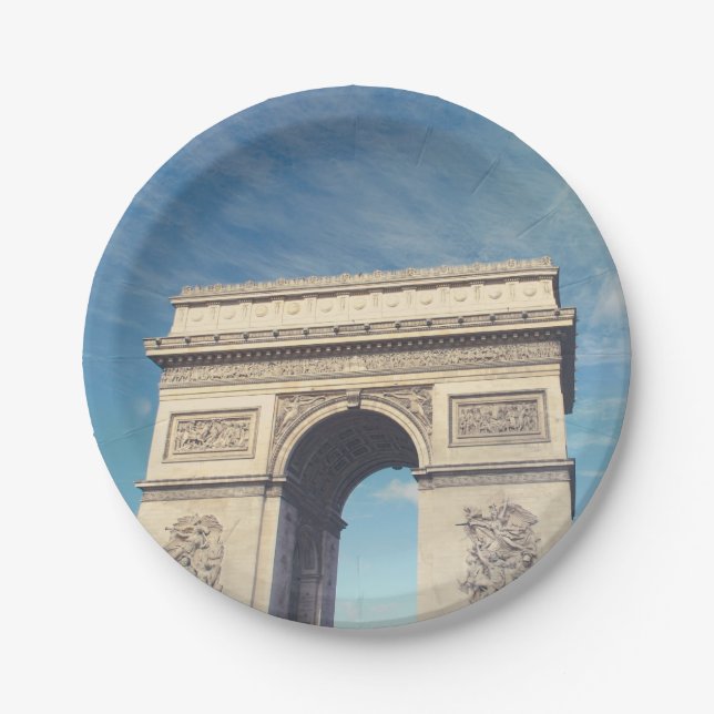 Arc de triomphe paper plates (Front)