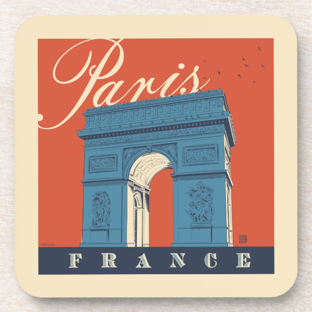 Arc de Triomphe | Paris, France Beverage Coaster (Front)