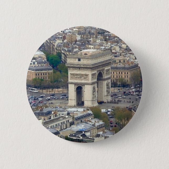 Arc de Triomphe Paris France Button (Front)