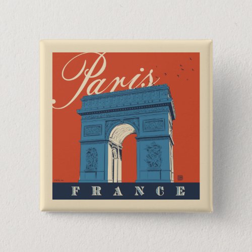 Arc de Triomphe  Paris France Button