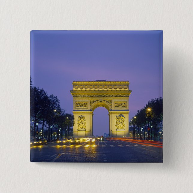 Arc de Triomphe, Paris, France, Button (Front)