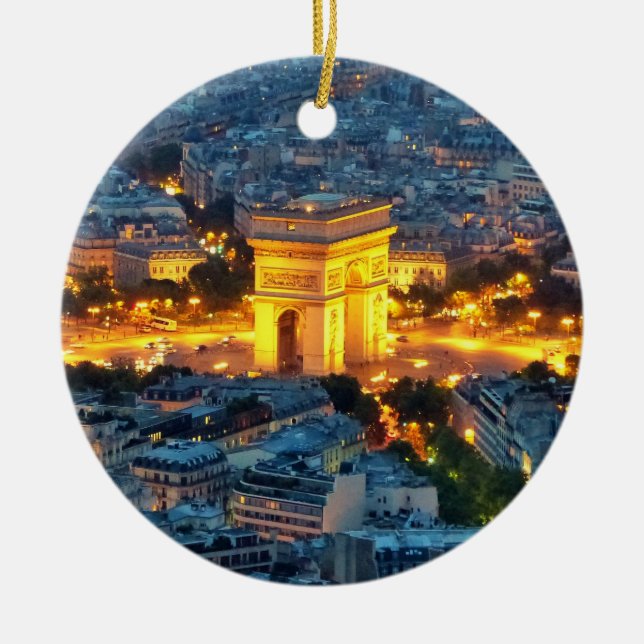 Arc de Triomphe, Paris, France Ceramic Ornament (Front)