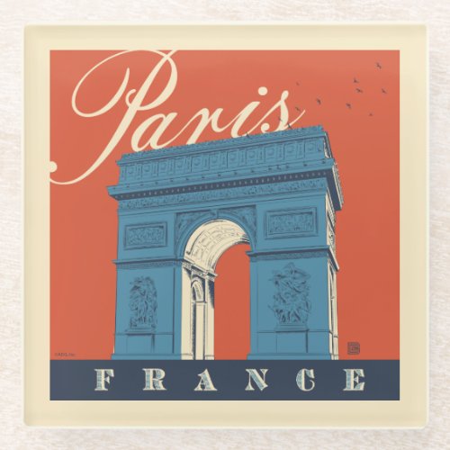 Arc de Triomphe  Paris France Glass Coaster
