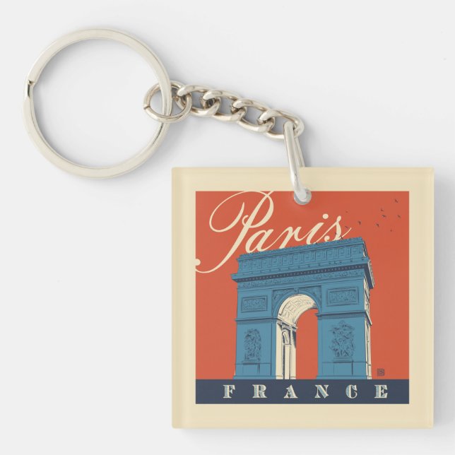 Arc de Triomphe | Paris, France Keychain (Front)