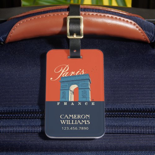 Arc de Triomphe  Paris France Luggage Tag